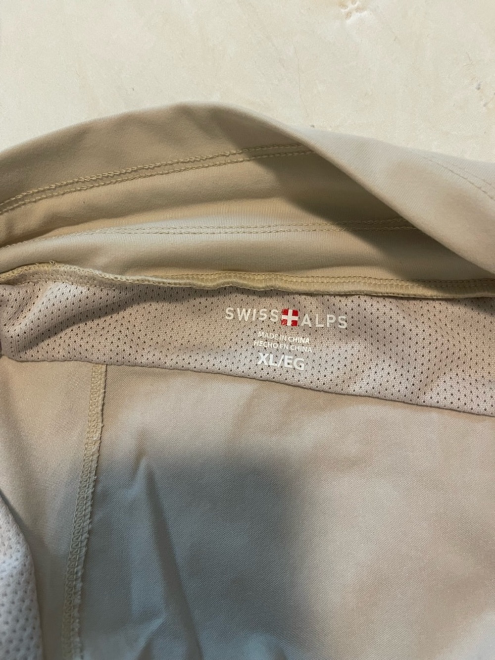 Alpine Swiss Light Beige Stone Colored Women's Jogger Pants with Zipper Pockets - Picture 5 of 5